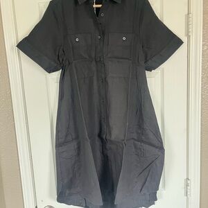 EVERLANE Daytripper Linen dress in black Size Small NWT